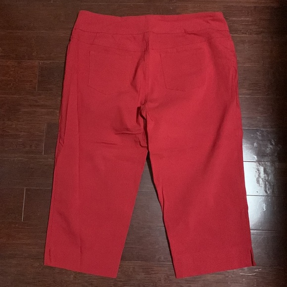 Caroll Reed Stretchy Red Capris - Picture 2 of 8